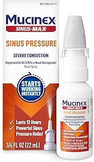 Mucinex Sinus-Max Severe Nasal Congestion Relief Sinus & Allergy Nasal Spray, 0.75 Fluid Ounce