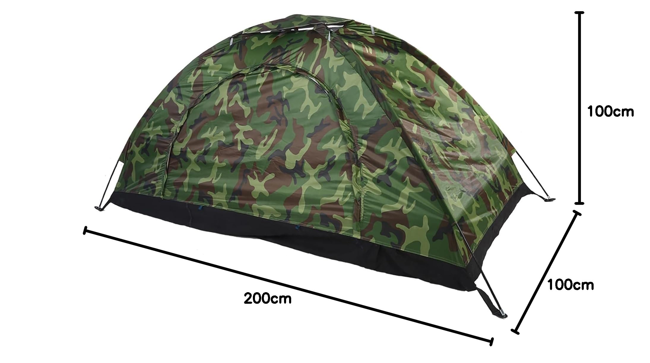 VGEBY Tenda da Campeggio Singola Mimetica, Tenda da Esterno Impermeabile in Poliestere per Una con Borsa per Zaino, Picnic, Escursionismo, Pesca, Uso Esterno. Forniture Per Ami Da