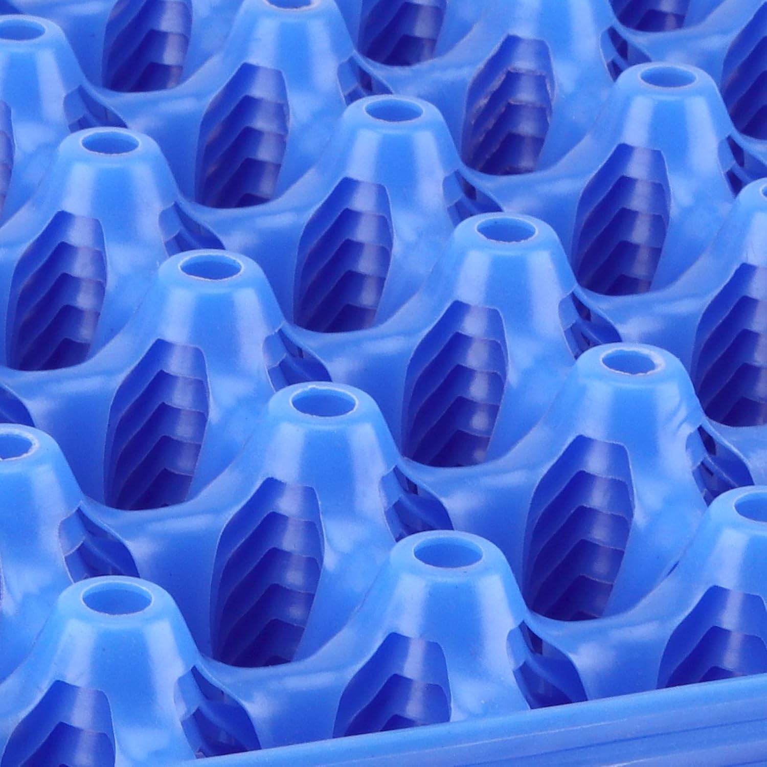 10 Pack Plastic Egg Trays, 11.8 Inch Plastic Egg Flats, Blue Stackable Egg Cartons, Each Holds 30 Eggs, for Home Chicken Farmers Storing, Sorting, Shipping 2 Inch High