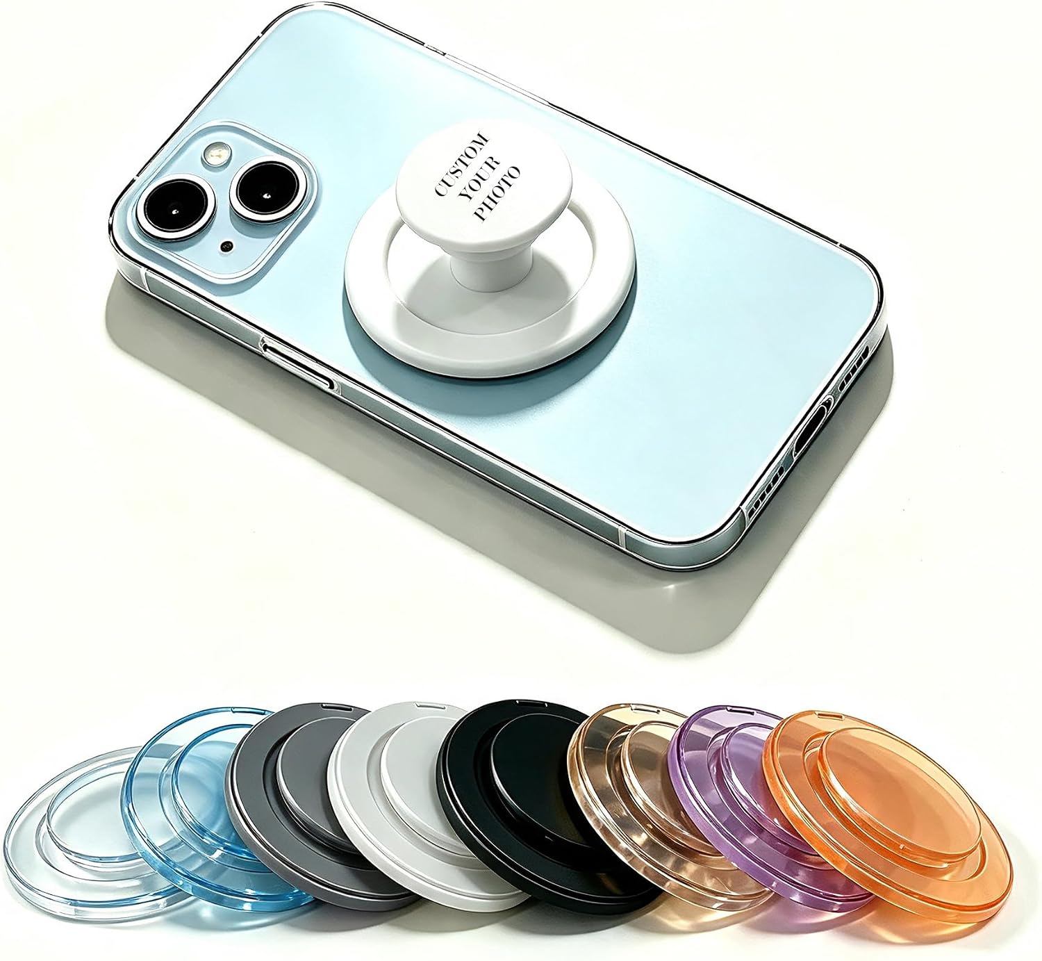 Custom Photo Phone Grip Stand,Magnetic Holder,Grip for MagSafe (Plastic)