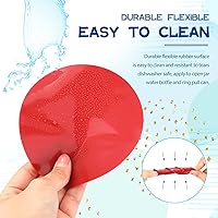 Vista 3 de Chuangdi 8 almohadillas de goma para abridor de tarros, posavasos redondos de 5 pulgadas, almohadillas de aislamiento térmico, antidesgarros