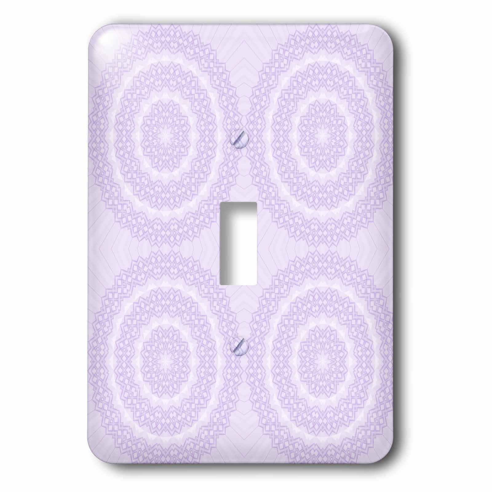 Interrupteur à bascule plastique décoratif rosace dentelle violette salon et couloir