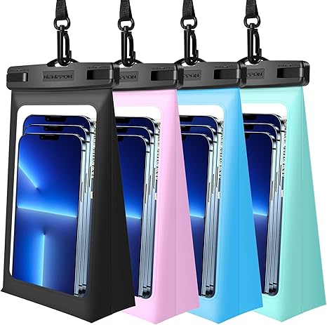 Amazon.com: 4 Pack Floating Waterproof Phone Pouch - Float Clear Cell ...
