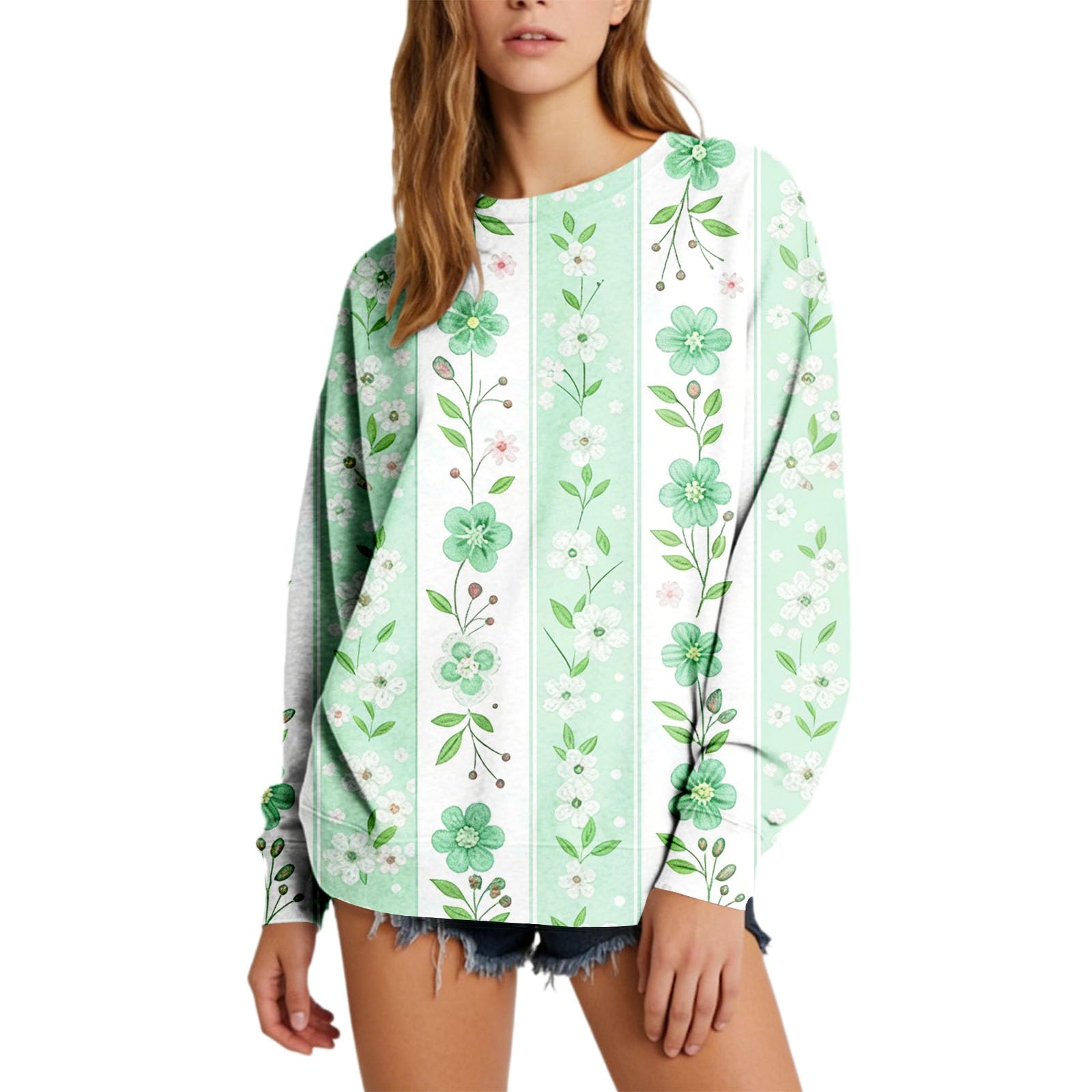 Cocila Sudaderas Mujer Anchas Y Largas Sudadera con Estampado De Otoño-Invierno Primavera para Mujer, Informal, Acogedora, Tamaño, Cuello Manga Larga Oversize Sin Capucha Rosa Gris Cremallera