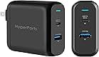 HyperPorts USB C Wall Charger, Premium 45W Power Delivery with QC 3.0 Fast Charging and Foldable Plug ，for Laptops, MacBook, iPad Pro, iPhone, Galaxy, Pixel and More