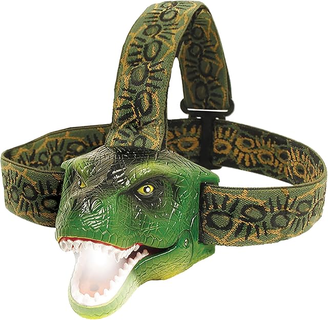 The Original DinoBryte LED Headlamp - T-Rex Dinosaur Headlamp for Kids | Dinosaur Toy Head Lamp Flashlight for Boys, Girls, or Adults | Perfect for Camping, Hiking, Reading, and Parties