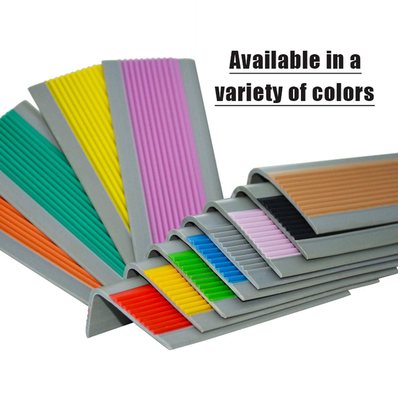 Profili angolari autoadesivi in PVC, 60 x 30 mm, antiscivolo, impermeabili, per scale, caratteristiche di sicurezza antiscivolo per casa e ufficio