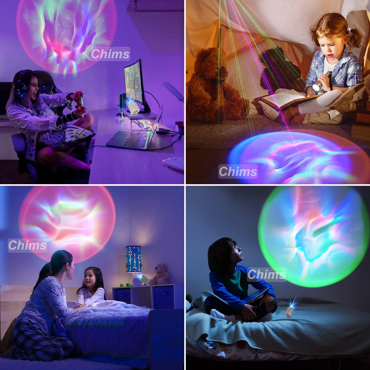 Amazon.co.jp : Chims日没投影灯、星雲LED灯、多色銀河照明夜光