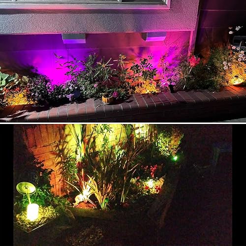 Miniatura 2 de Luces LED de paisaje que cambian de color, iluminación de paisaje de 12 W, IP66, impermeables, luces LED de camino de jardín, paredes, árboles,