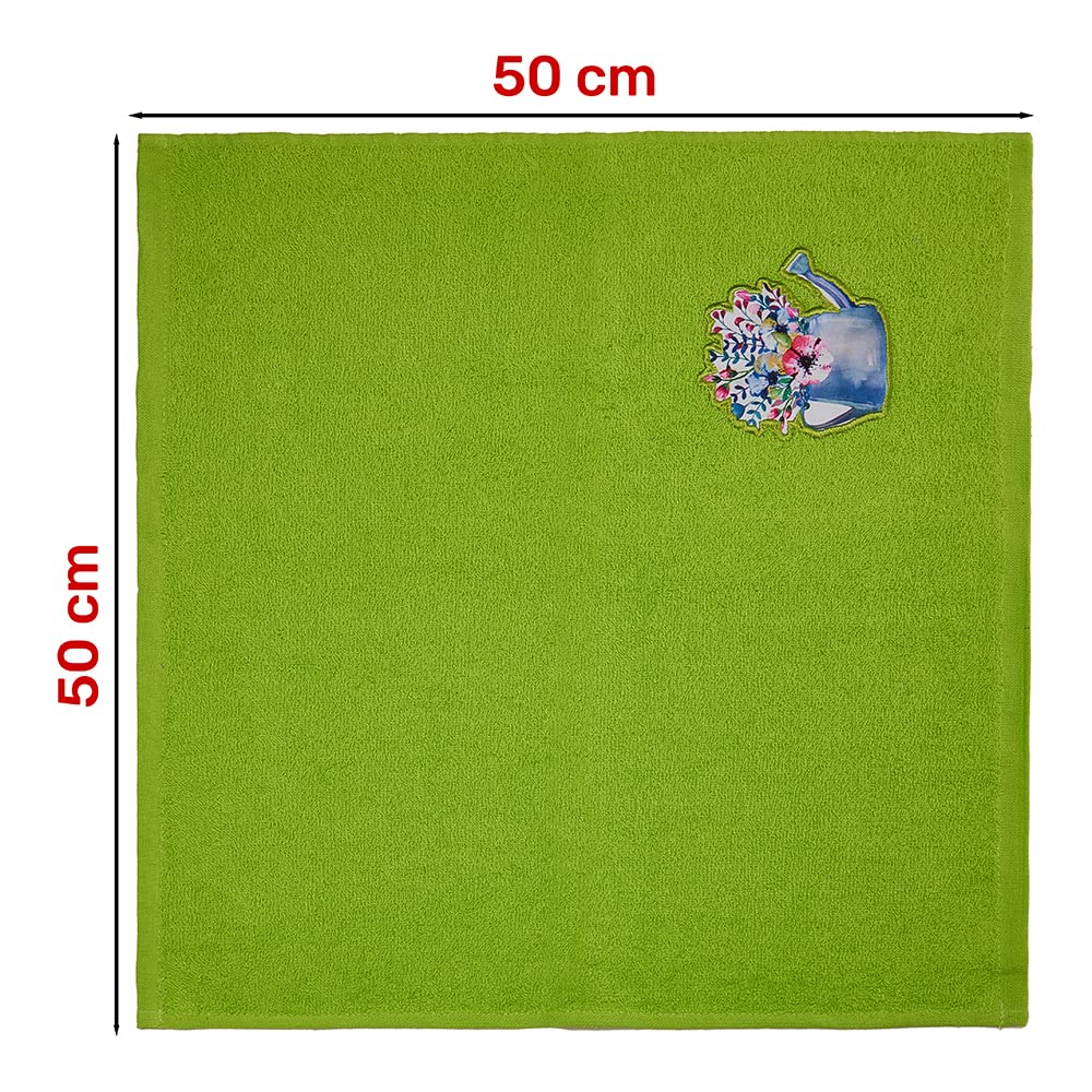 Paños De Cocina De Algodón - Juego De 6 Unidades, 50x50 Cm, Bordados Con Los Días De La Semana, Absorbentes Y Duraderos