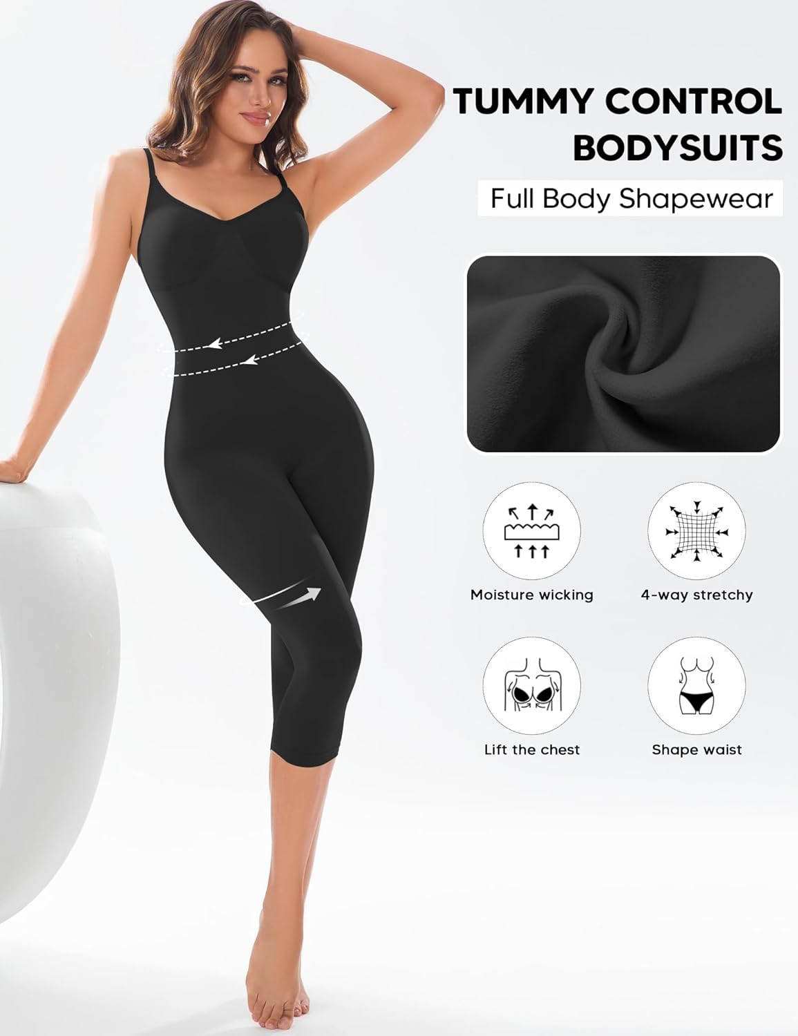 Women's Shapewear Bodysuit Tummy Control Faja Body Shaper Seamless Full Body Suits - Image 4