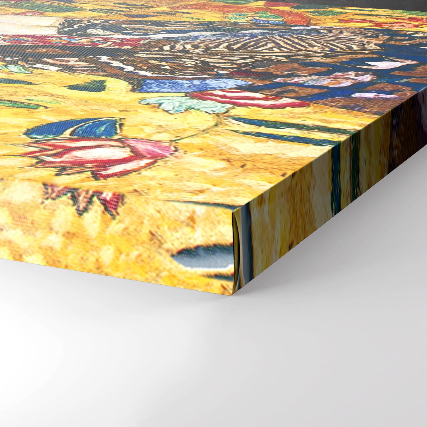 Gustav Klimt Dame mit Ventilator Gemälde Standardleinwand 70x70 Moderne Kunst