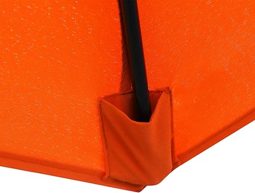 Miniatura 10 de Sunnyglade Sombrilla de patio de 9 pies para exteriores con 8 varillas resistentes (beige)