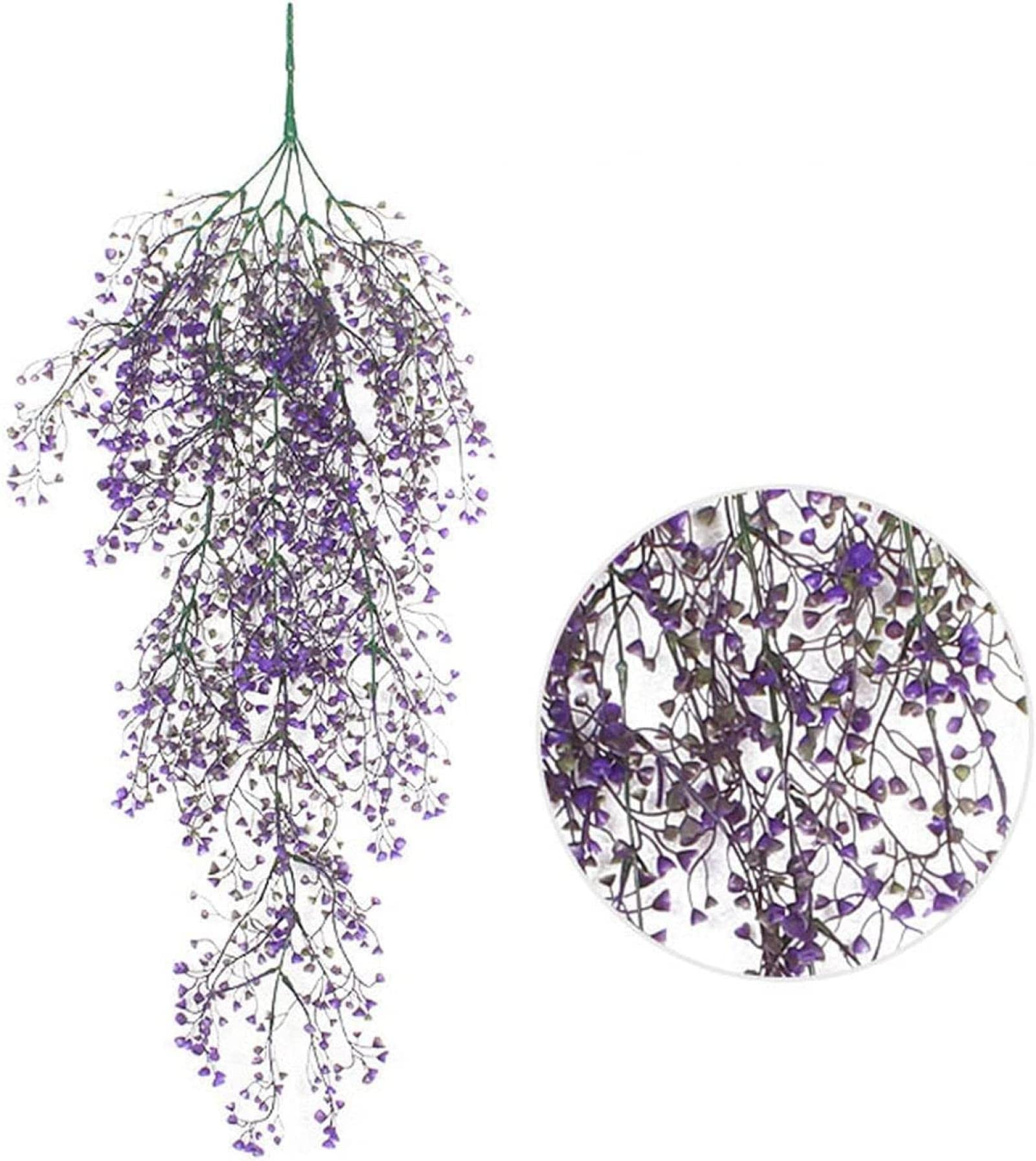 Efeu-Blätterkranz, Seidenrosen-Rankengirlande, Hochzeitsbogen, Familiengartendekoration, künstliche Blumen