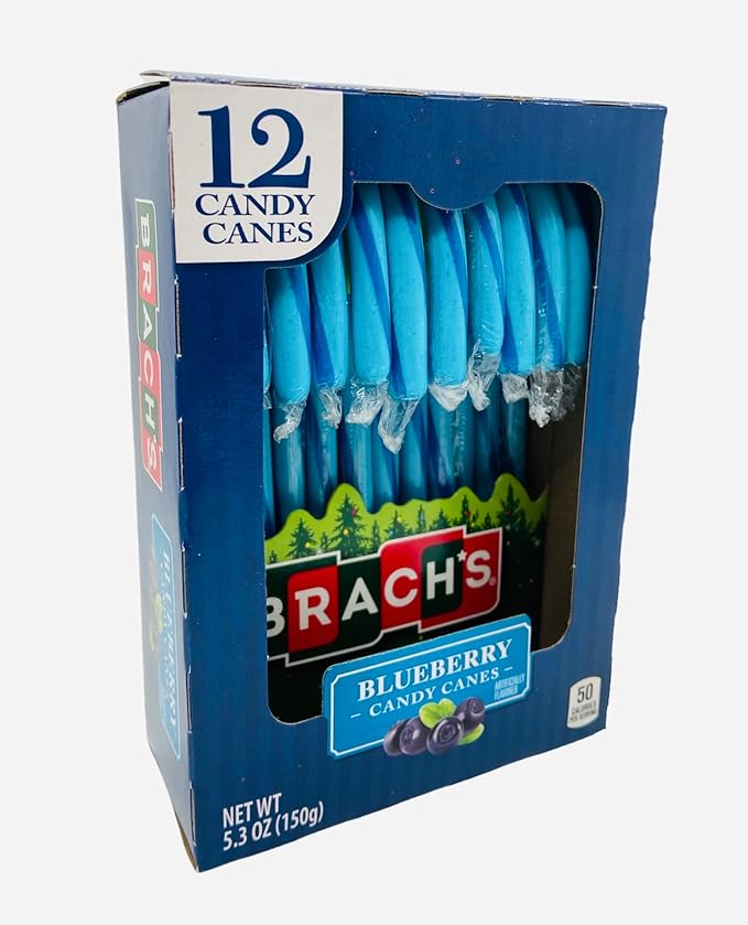 Brach's Santa's Choice Blueberry Candy Canes,16 Ounces(2