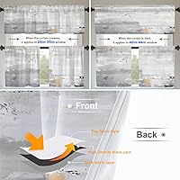 Vista 816 de Cenefas de cocina modernas con patrón de cobre marrón dorado para ventanas, cenefas opacas abstractas de marcas de arañazos y cortinas opacas