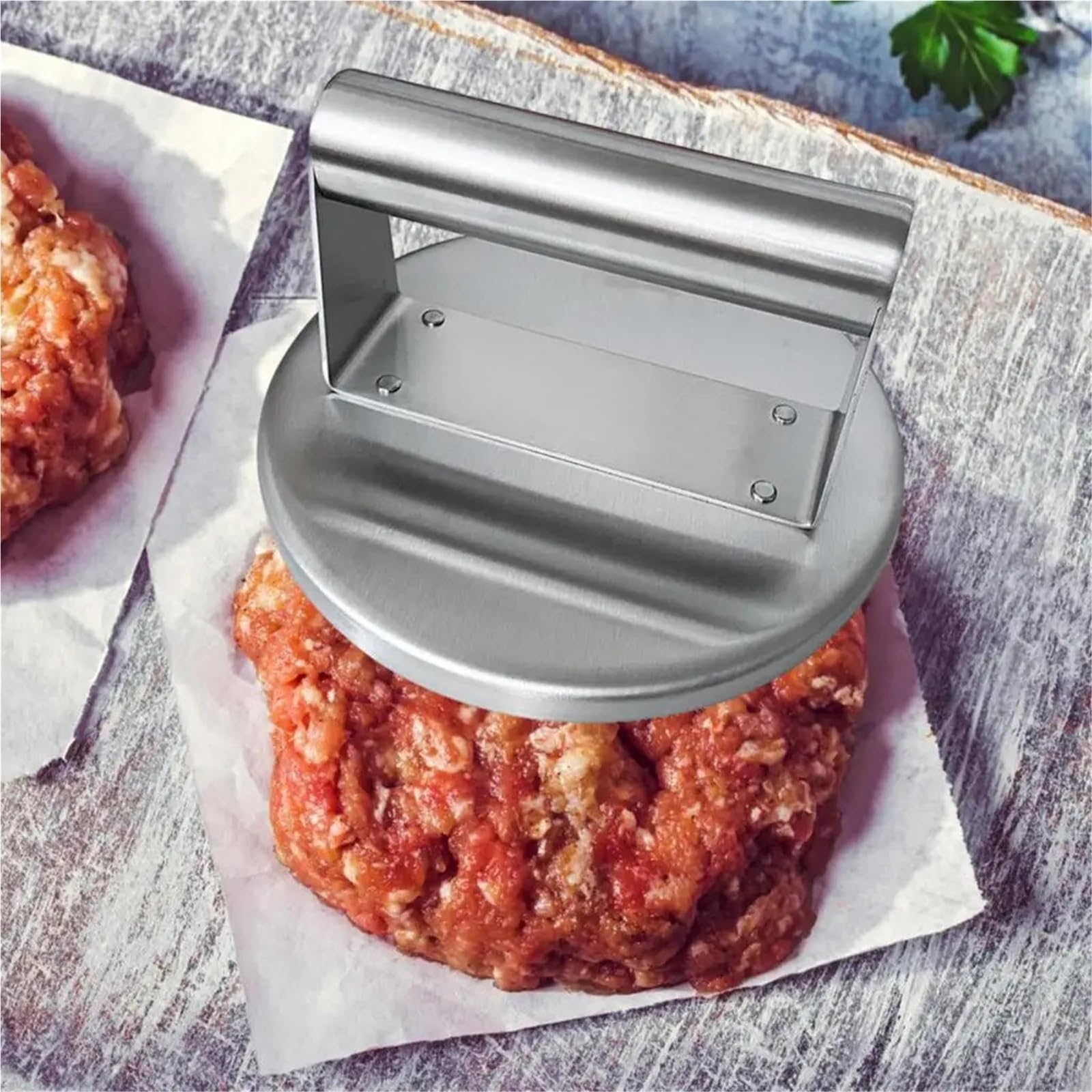 Burger Patty Presse Burgerpresse Küchenhelfer Hamburgerpresse Grill Kochwerkzeug for Zubereiten von Paninis, Sandwiches, Fladenbroten und Steaks