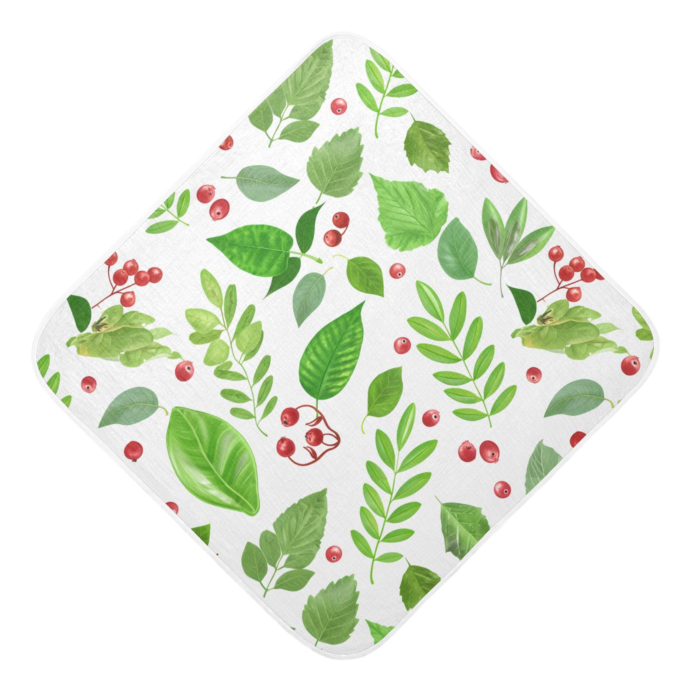 Kigai Baby Hooded Towel Absorbent Baby Bath Shower Towel with Hood for Newborn Boys Girls Babies Infant Toddler (Cacti 35 x 35 in)