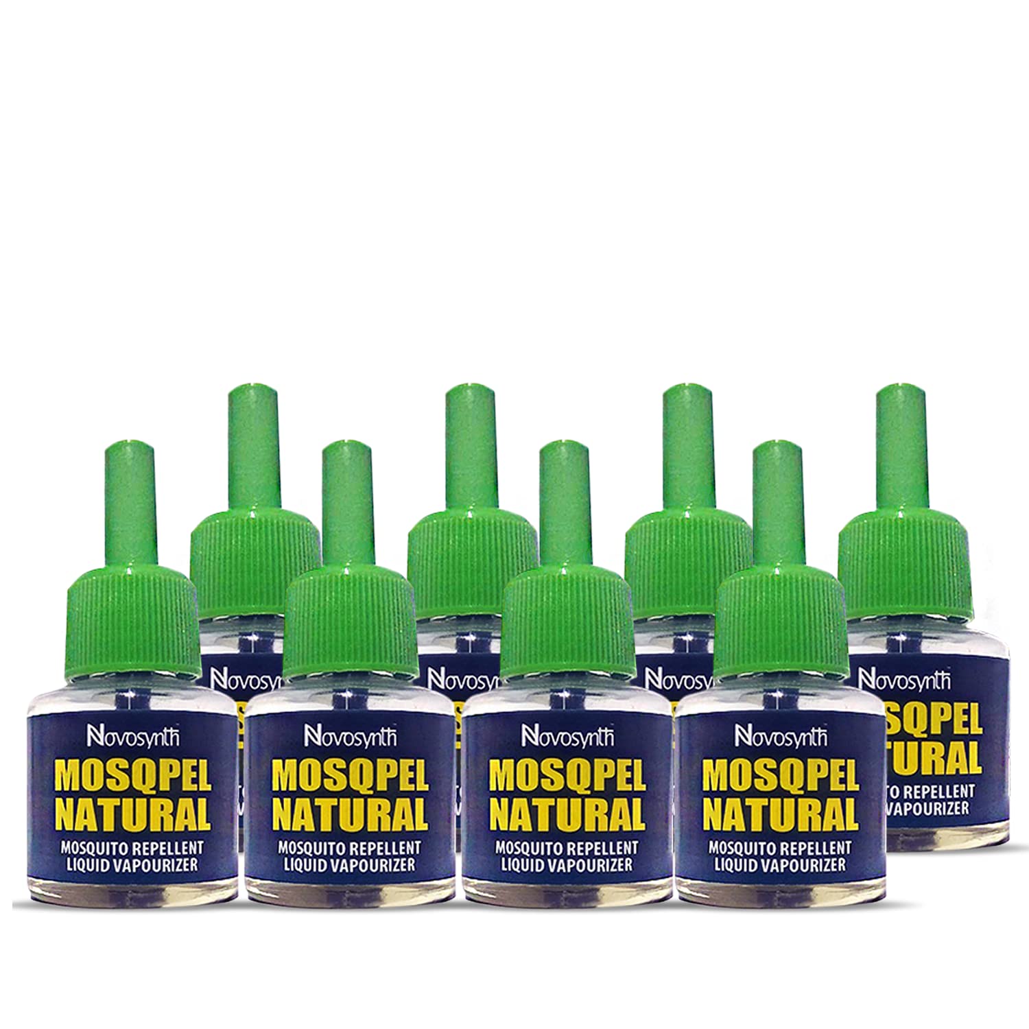 NovosynthMOSQPEL -Eucalyptus Oil based mosquito vapourizer, 8 UNIT X 45ml - THE BEST & NATURAL (Lemon)