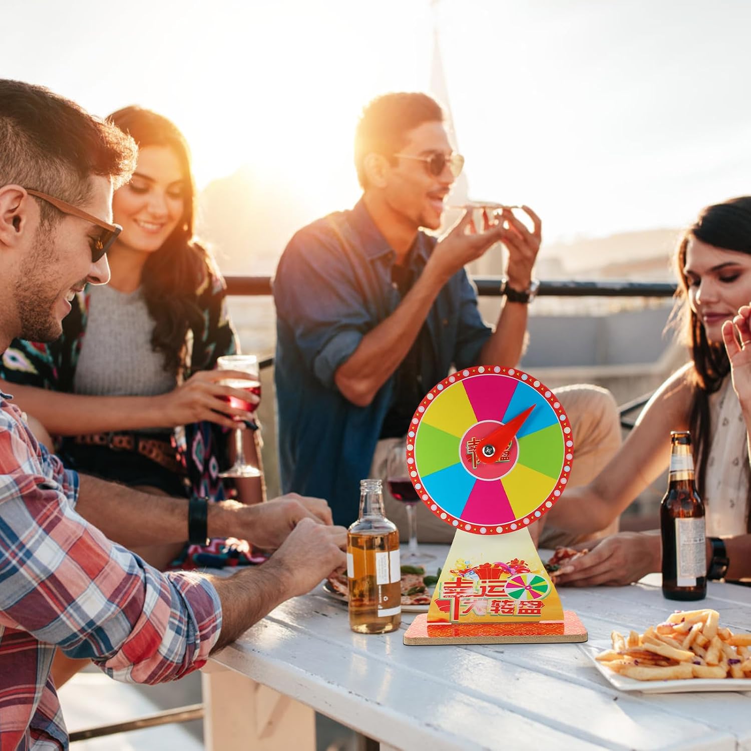 Hemoton Carnival Roulette Wheel for Parties and Bars, Easy to Use PVC Raffle Game Turntable Smooth Rotation, Beautifully Designed Small and Delicate Fortune Game Wheel