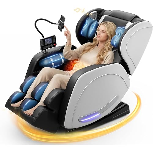 Megashock SL Track 2026 Massage Chair Full Body, Zero Gravity Massage Chair with Back Heat, 12 Fixed Rollers, Foot Massage, Airbag Massage and Bluetooth Speaker for Home