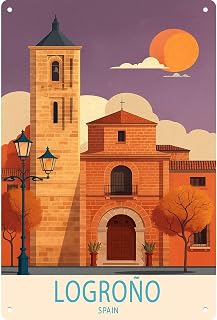 Logro?O Travel Poster Poster Wall Decor Retro Metal Sign Poster for Garage Man Cave Bathroom Bedroom Farm Inspirational Popular Wall Art 8x12 Inch Signs Posters