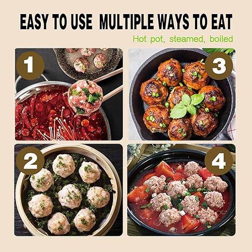 Miniatura 4 de Herramienta para hacer albóndigas, molde de albóndigas de cocina, 3 albóndigas a la vez, control rápido y eficiente del tamaño de albóndigas