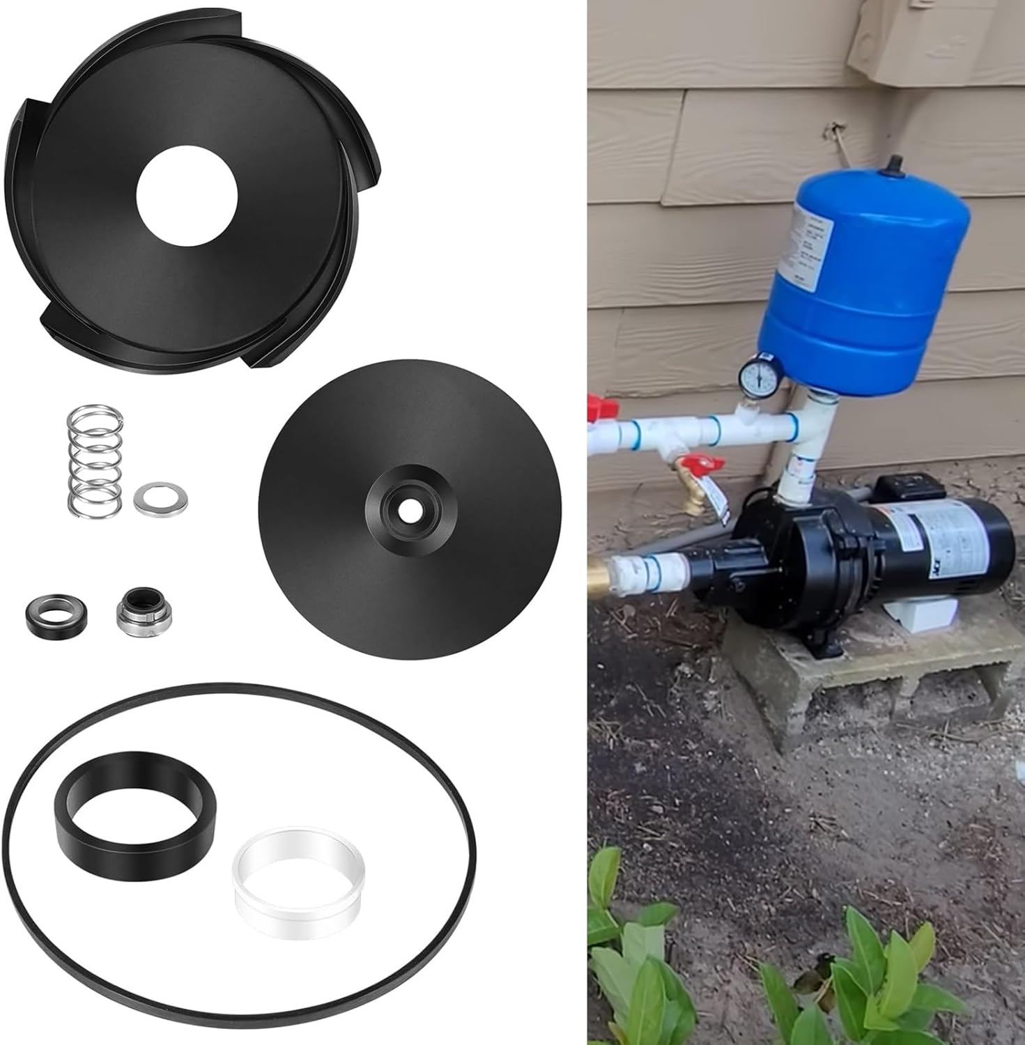 YMT 023705 2 HP Lawn Sprinkler Irrigation Pump Repair Kit Fit for Star HSP20P1, for Do It Best HSPJ20P1, for Utilitech UTP20P1, for Zoeller 1333-006,Water Systems Repair Kit