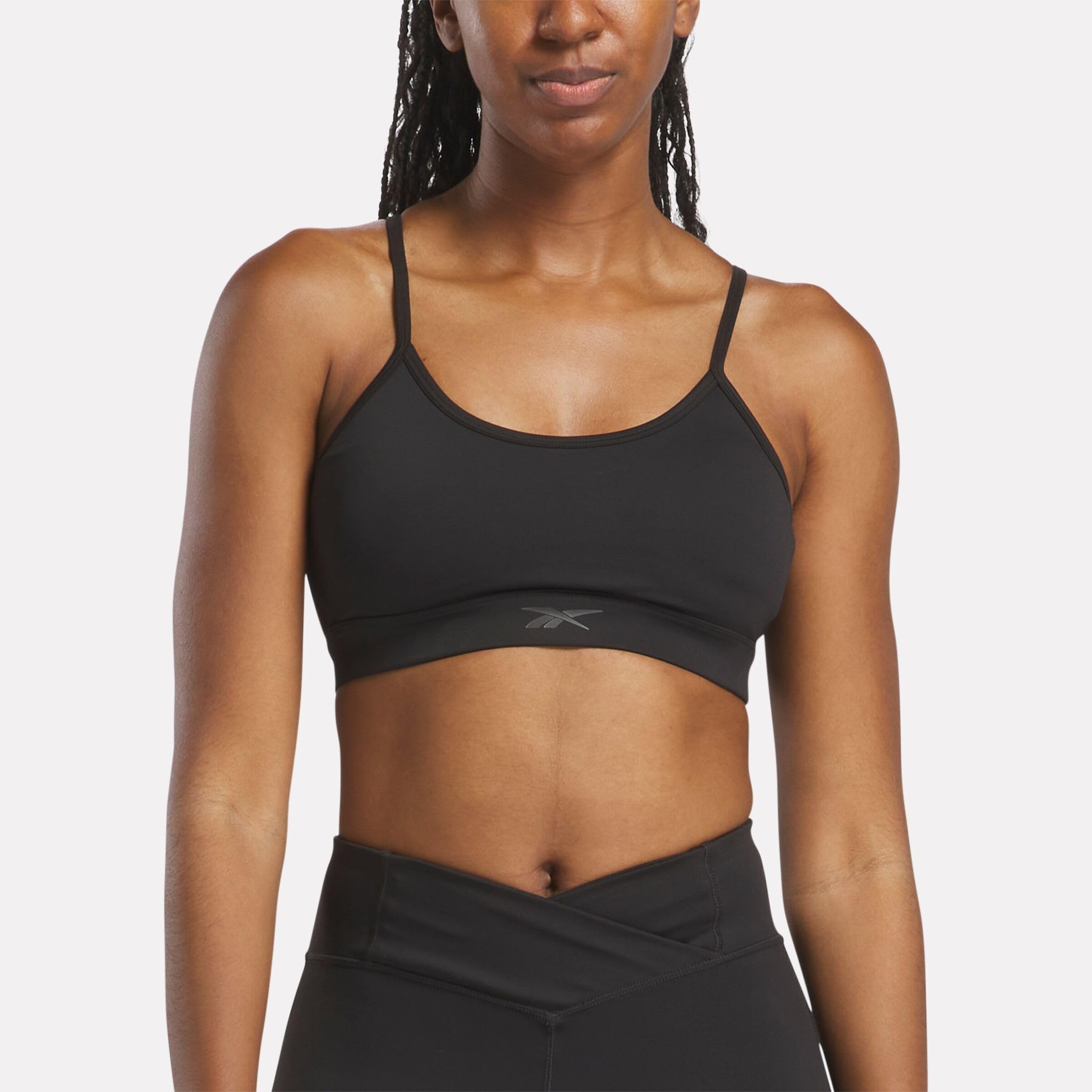 Reebok Eliza Women's Yoga Strappy Bra Bustier Black