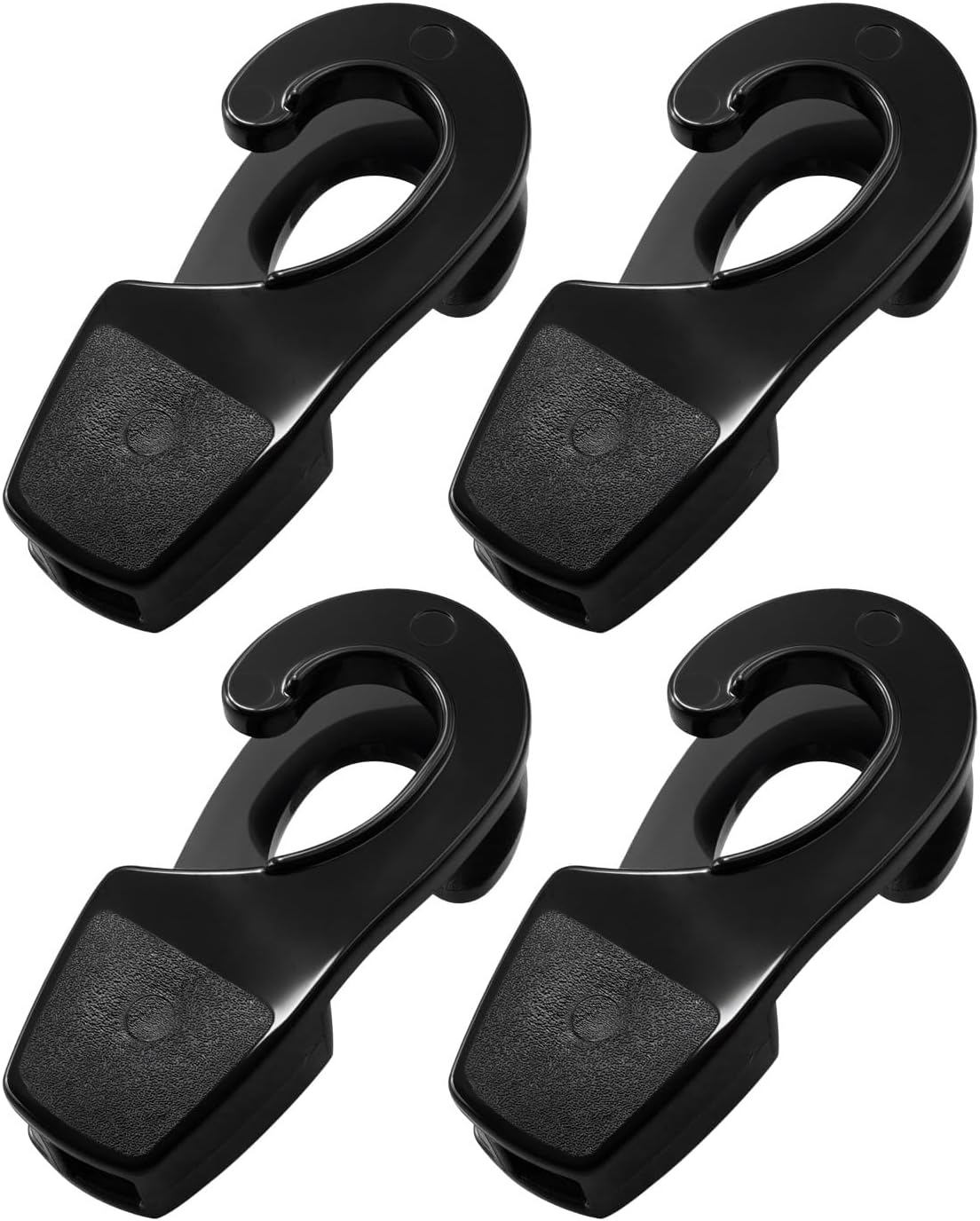 25mm One-Handed Boat Fender Hanger, 4 Pcs Boat Rail Fender Hangers, Boat Fender Clips for Boat Bumpers, Black