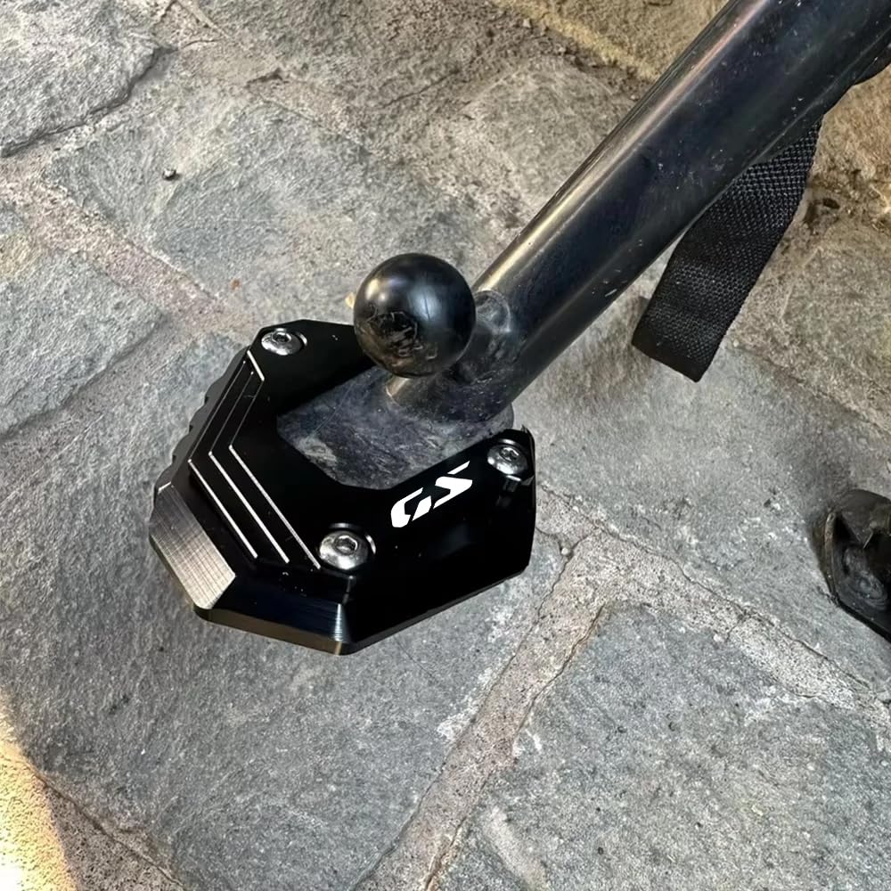 Adatto per B&MW F800GS F900GS F850GS F750GS ADVENTURE Piastra cavalletto laterale per moto CNC Estensione cavalletto laterale F850 GS Adventure F 750 850 GSA F 900 GS ADV (nero)