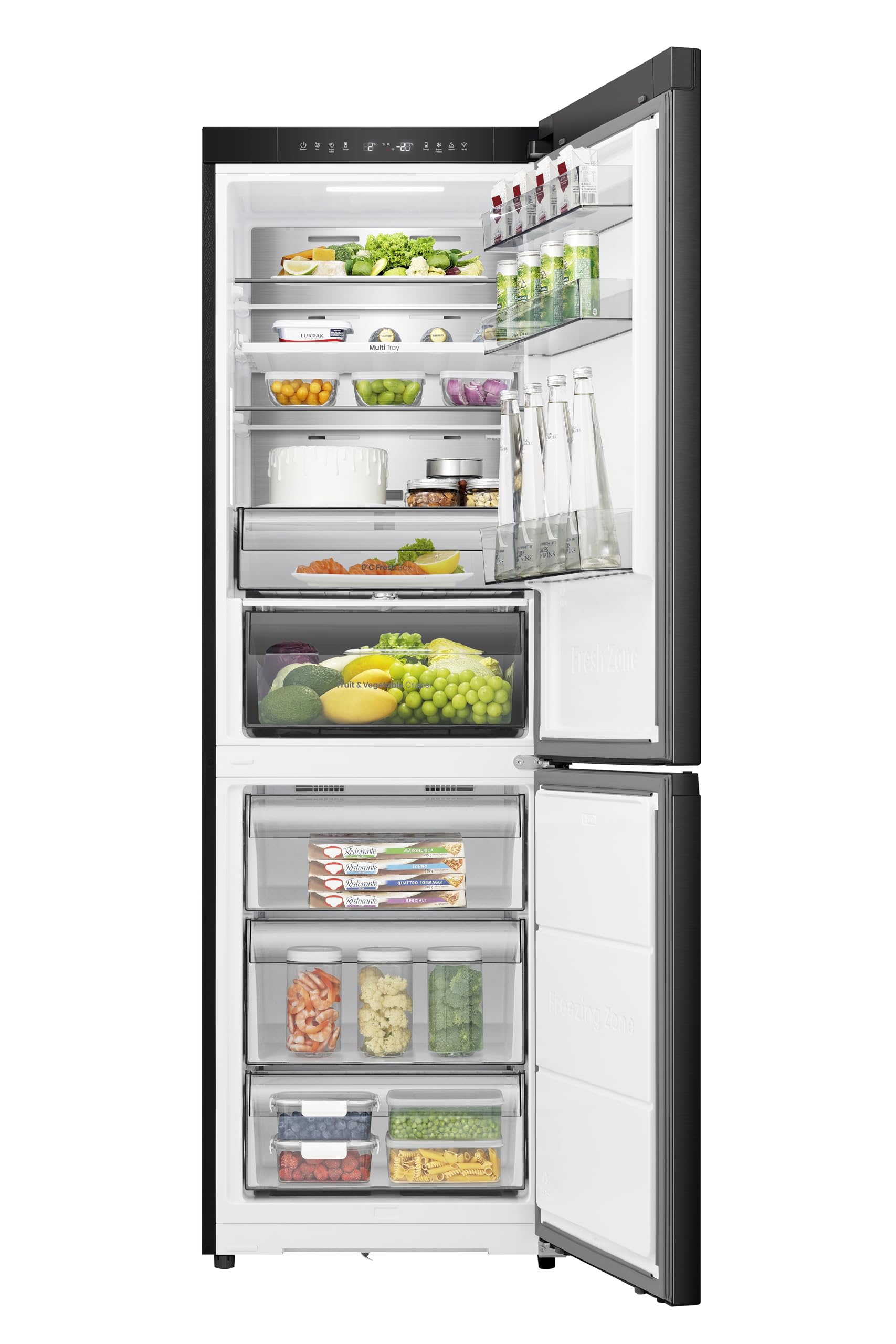 Hisense Réfrigérateur Combiné RB3K330SAFC 330L Noir