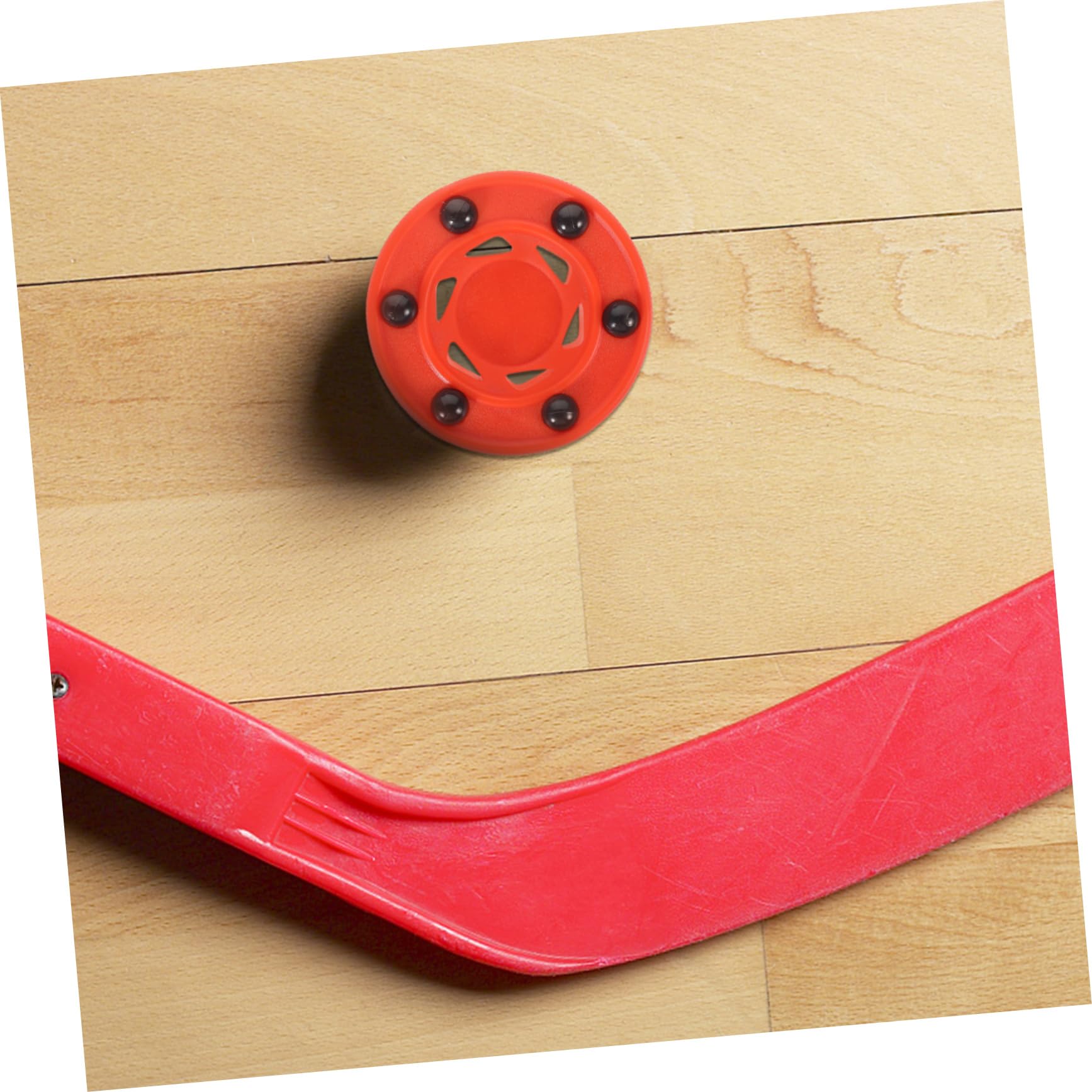 WOONEKY Rondelle de Hockey en Ligne Rouge 2 Pièces Nylon PVC