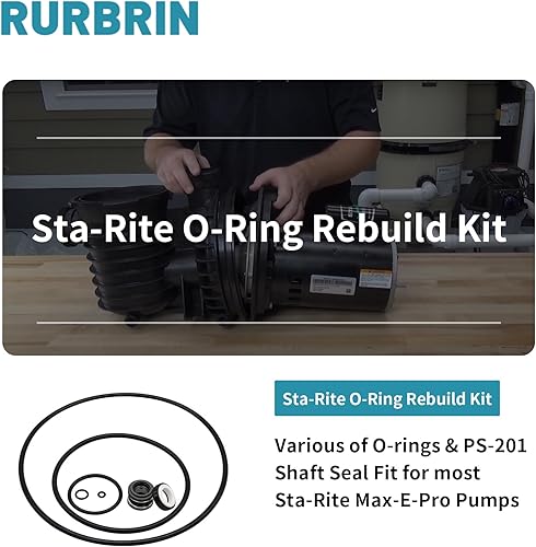 Miniatura 5 de Kit de reparación de junta tórica y junta tórica PS-201 para Sta-Rite Max-E-Pro Kit de sello de bomba de piscina 79