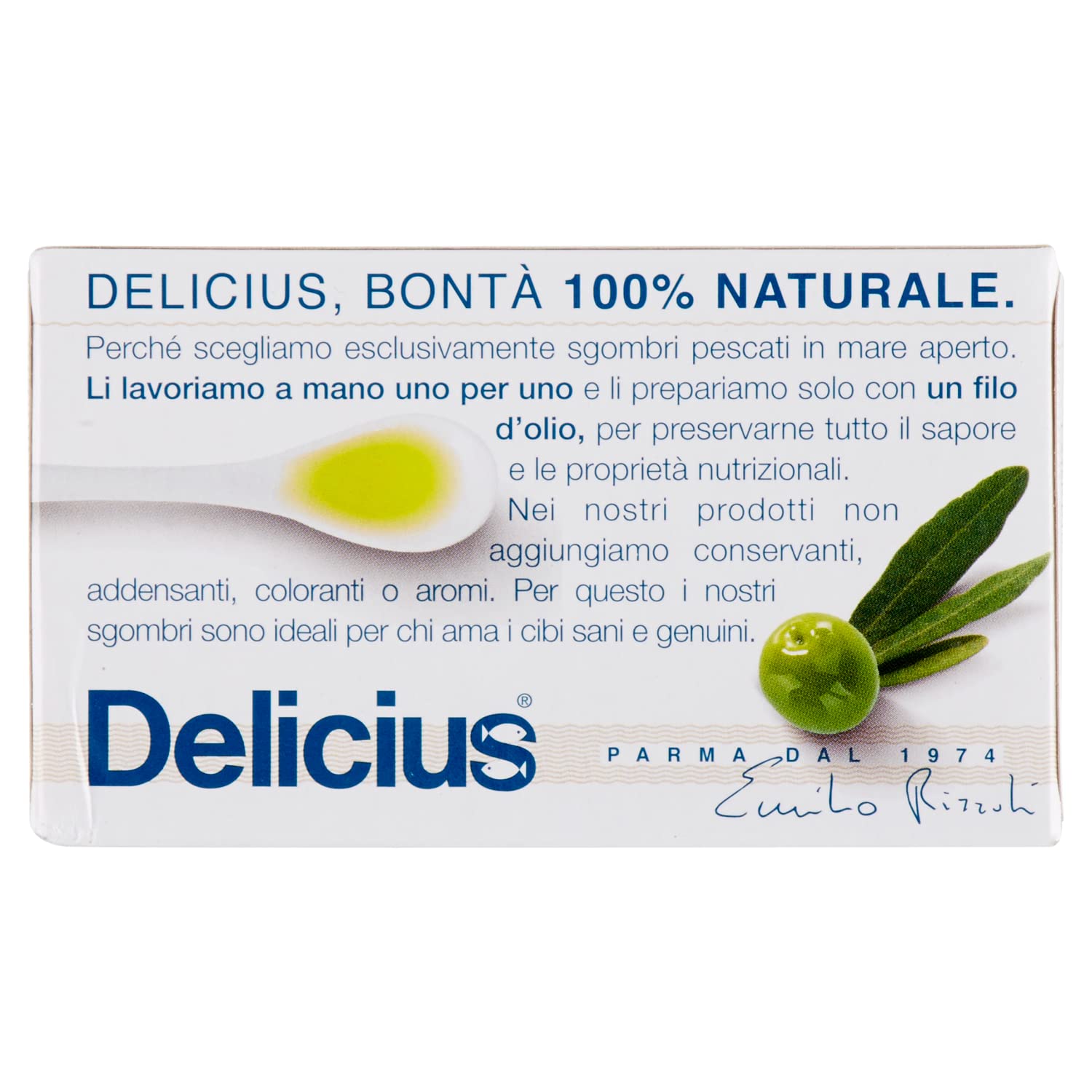 Scatola di Filetti di Sgombro in olio di oliva, 125g (10 pezzi)