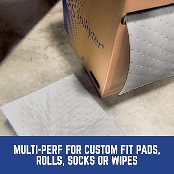 Spilfyter Universal Medium Duty Absorbent Roll, 15 x 75', 1 Roll | Two-Ply, Durable, Low-Lint, Use as Pad, Sock, or Wipe, Versatile Spill Control, DB-1575