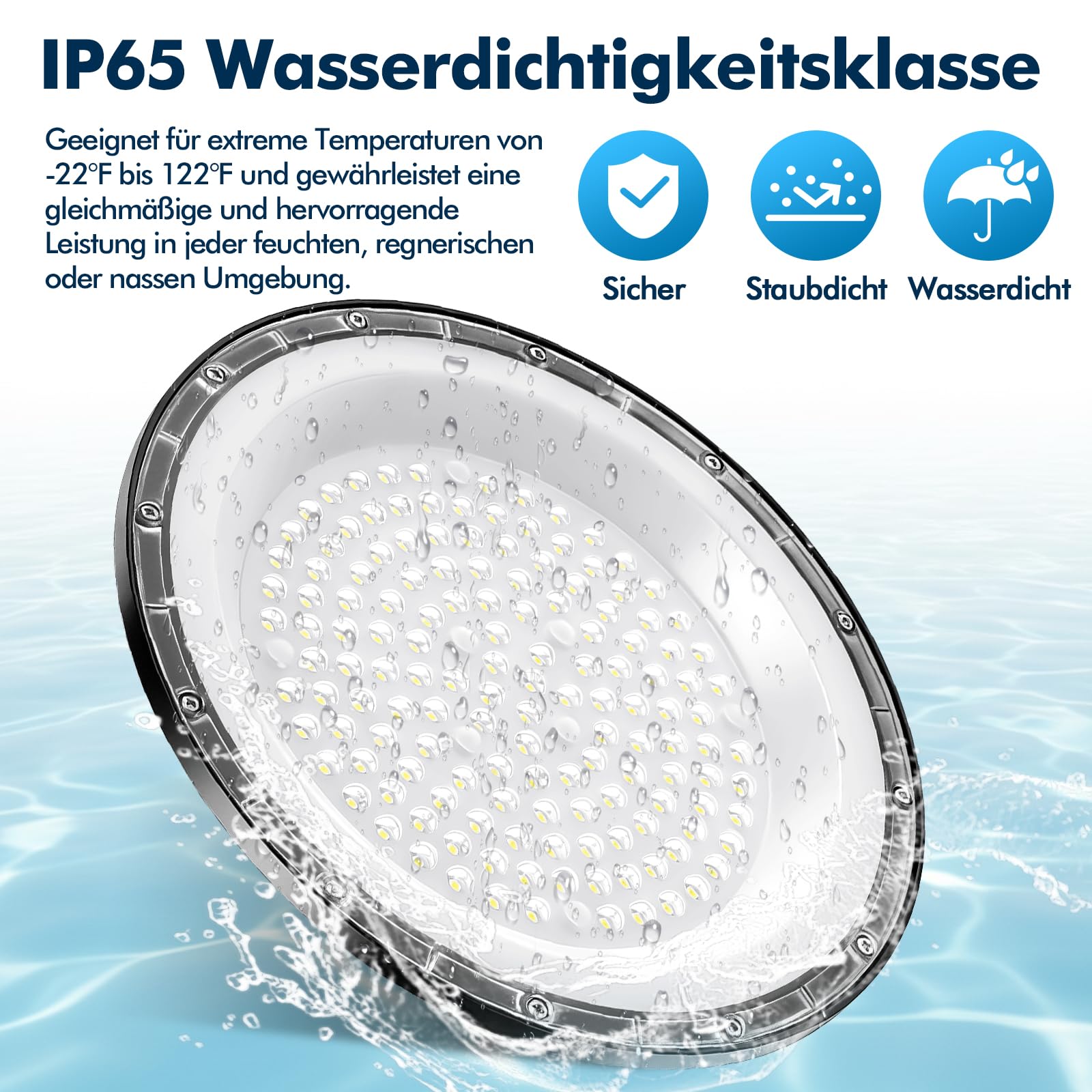 10 Stück LED Hallenstrahler 200W, 100lm/W, 20.000lm, 6500K, v, IP65 Wasserdichte LED Werkstatt Deckenleuchte für Fabriken,Garage,Lagerhaus