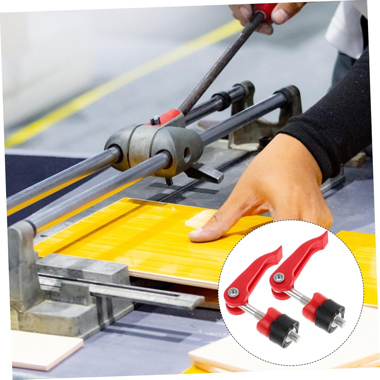 2pcs Manual Tile Cutter Pressing Screw Durable Clamping Devices for Secure Tile Cutting Easy Operation Compatible with Manual Cutters