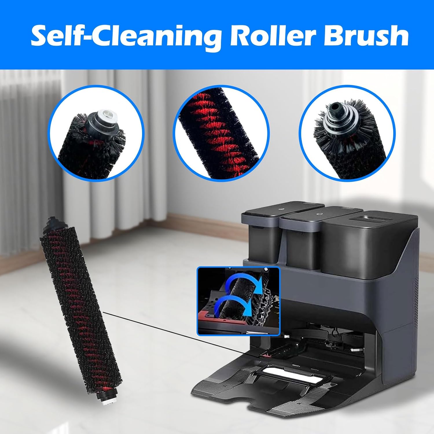 Geborn Accessories for Roborock S7 MaxV Ultra / S7 Pro Ultra Vacuum Cleaner - Replacement Parts Inc. 2 Roller Brush, 2 Self-Cleaning Brush, 5 Filters, 8 Side Brushes, 4 Mopping Cloths, 4 Dust Bags