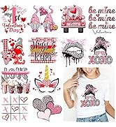 6 Sheets Christmas Iron On Transfer Decals - Heat Transfer Vinyl Patches For T Shirts DIY Decor