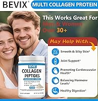 Vista 6 de Polvo de péptidos de colágeno avanzado I, II, III, V, X Sustituto, hidrólisis de colágeno, vitamina C y ácido hialurónico, para mejorar la piel