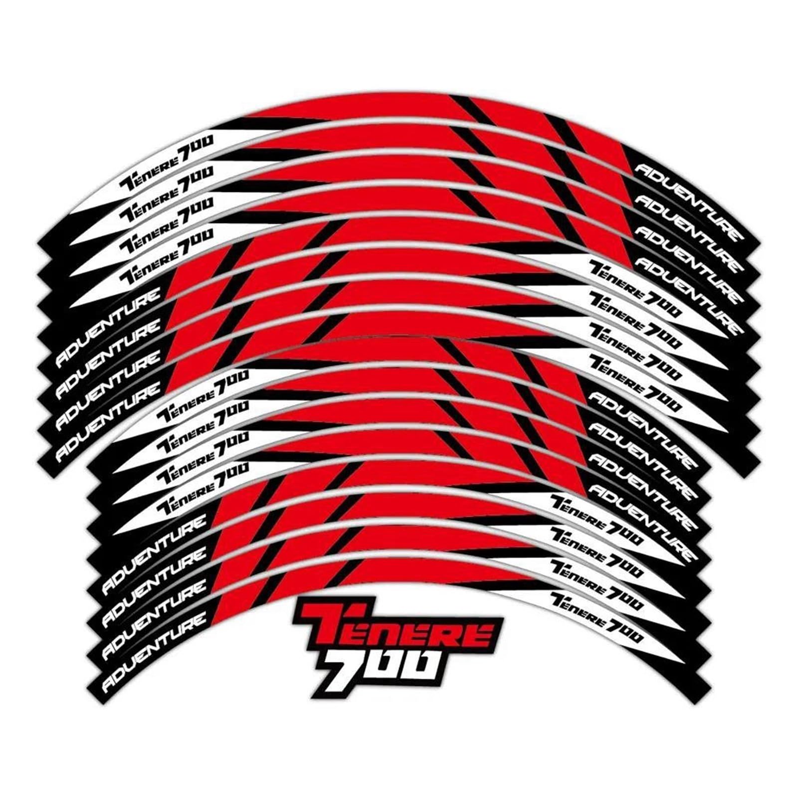Reflective Motorcycle Parts Wheel Sticker Inside of Hub Decals Rim Stripe Tape for Yamaha for Tenere 700 1200(Color8)