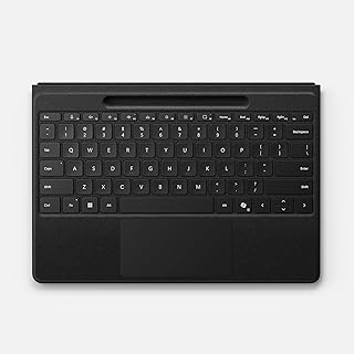 Surface Pro Flex Keyboard With Pen Storage Alcantara Keyboard for Surface Pro 8/9/11th Edition, Windows 11 Copilot+ PC, Black