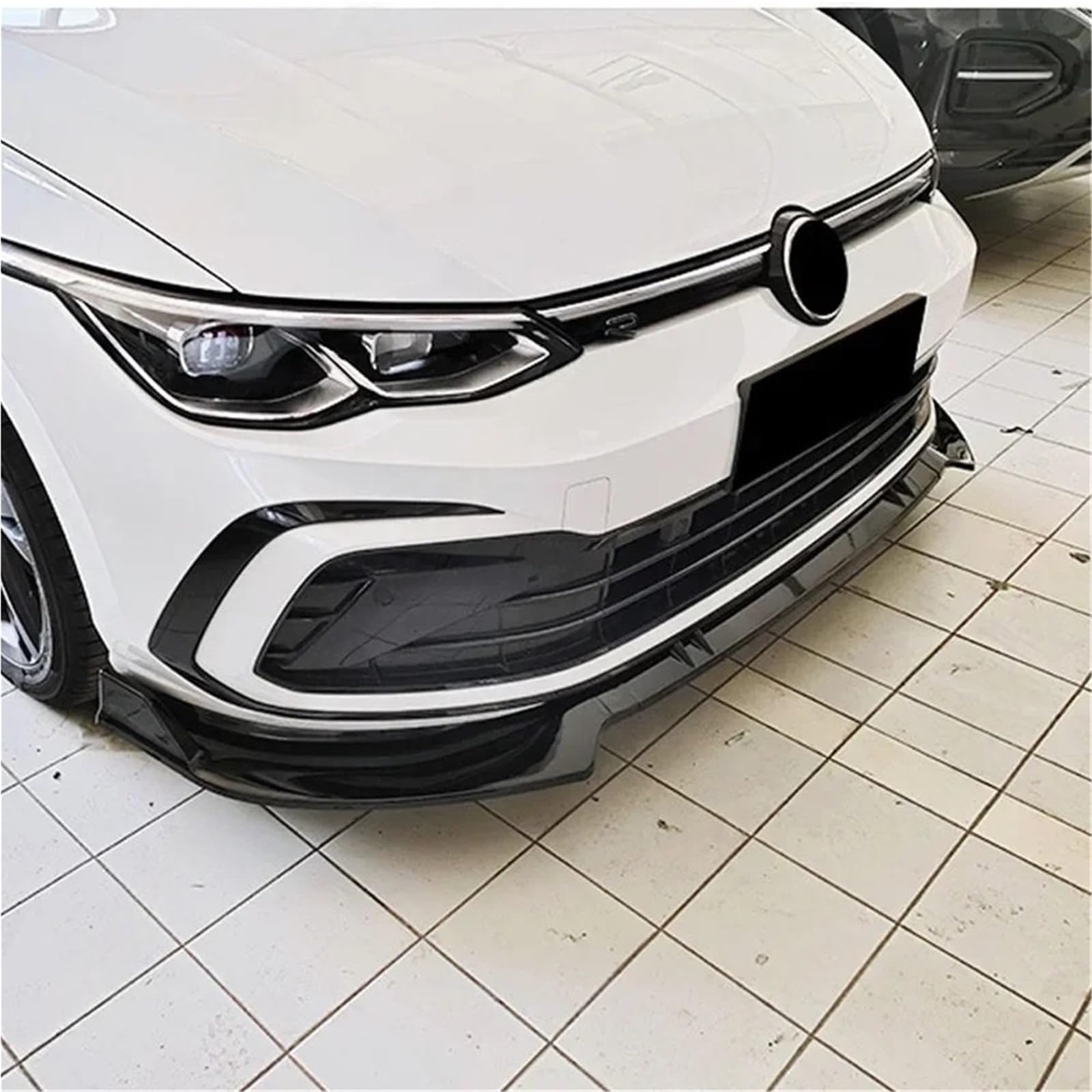 Kompatybilny z VW R- Golf 8 MK8 Life GTI GTD GTE Pro 2021 2022 2023 nakładka na nakładki zderzaka przedniego podbródek Body Kit akcesoria do tuningu Splitter(R-L Carbon Look)