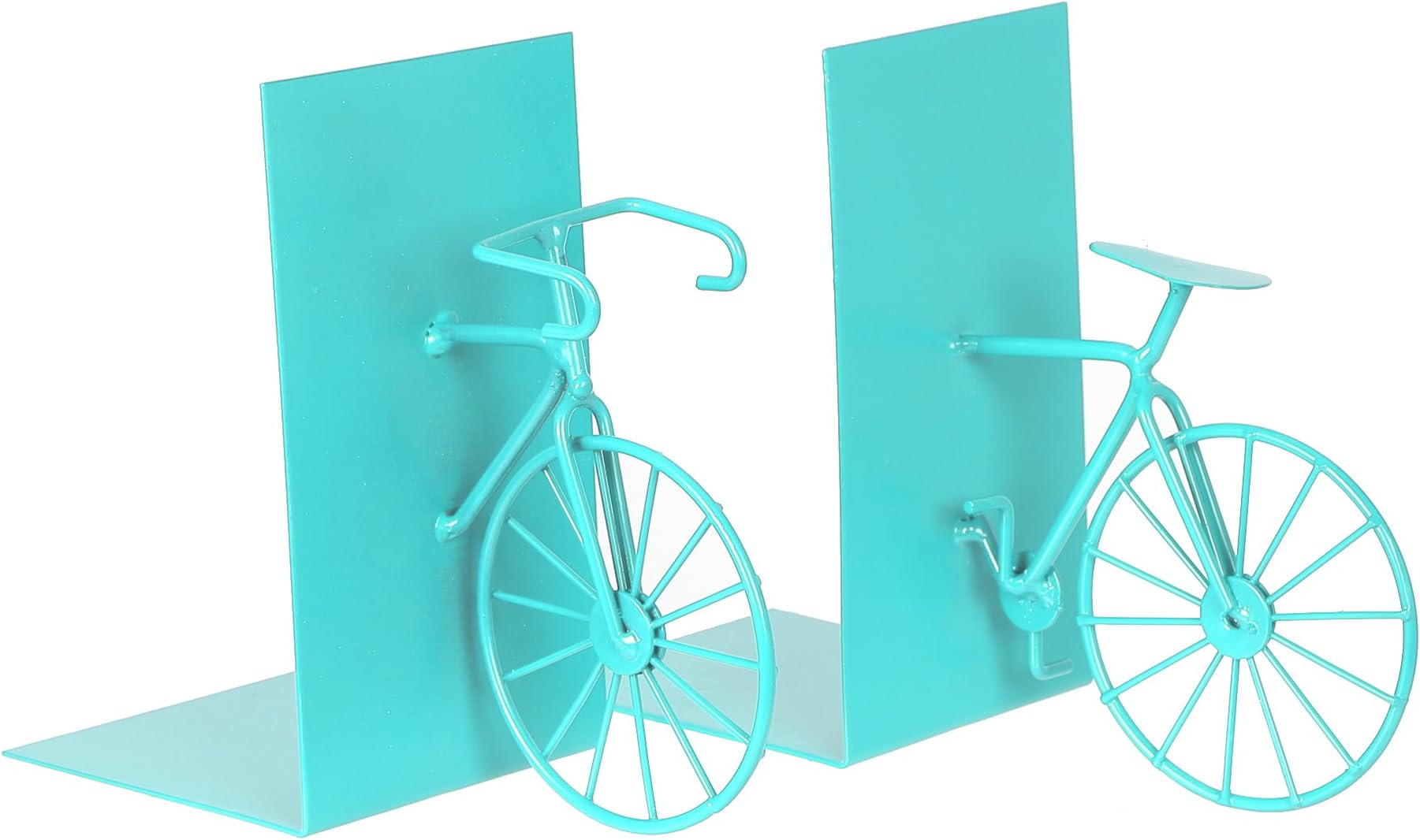 CTG, Truu Design Collection, Metal Bicycle Bookends, Set of 2, 5.5 inches, Blue