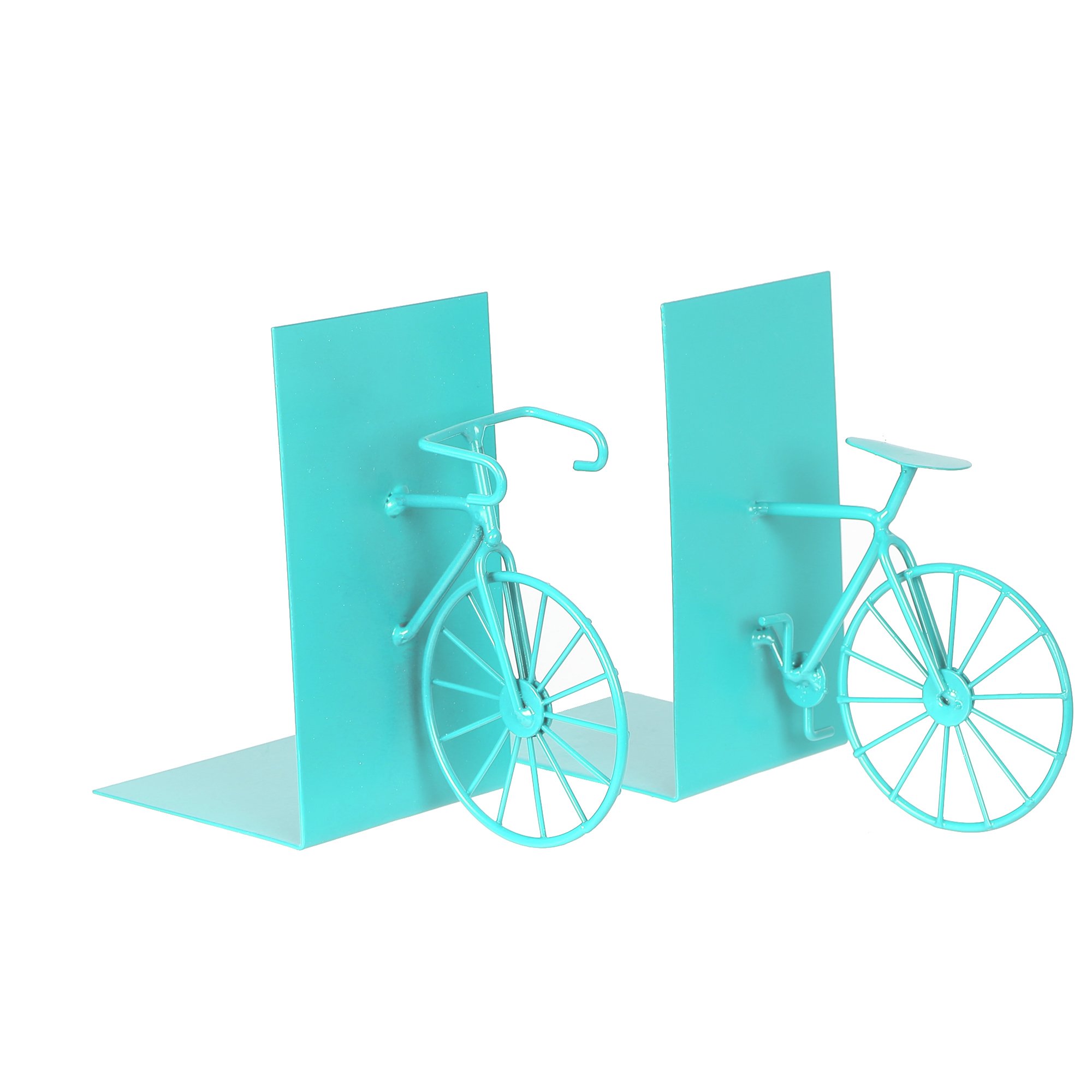 CTG, Truu Design Collection, Metal Bicycle Bookends, Set of 2, 5.5 inches, Blue