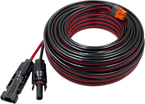 Cable de carga solar, conector solar a XT60i, conector adaptador de conexión de panel solar, cable de extensión XT60i-F, cable de extensión de 12