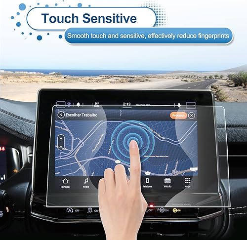 Miniatura 5 de Coleya Protector de pantalla de brújula 2022 2023 2024 para Jeep Compass (Latitude LuxLimitedTrailhawkHigh Altitude) Pantalla táctil de 10.1