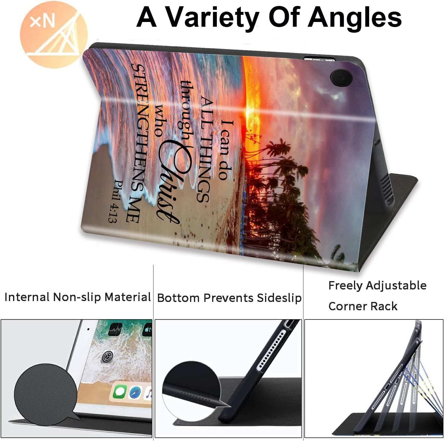 Case for Samsung Galaxy Tab A8 10.5 Inch 2022, Ultra Thin Lightweight Auto Sleep/Wake Smart Cover for Samsung Galaxy Tab A8 Tablet (SM-X200/X205/X207), Sunset Beach image 4