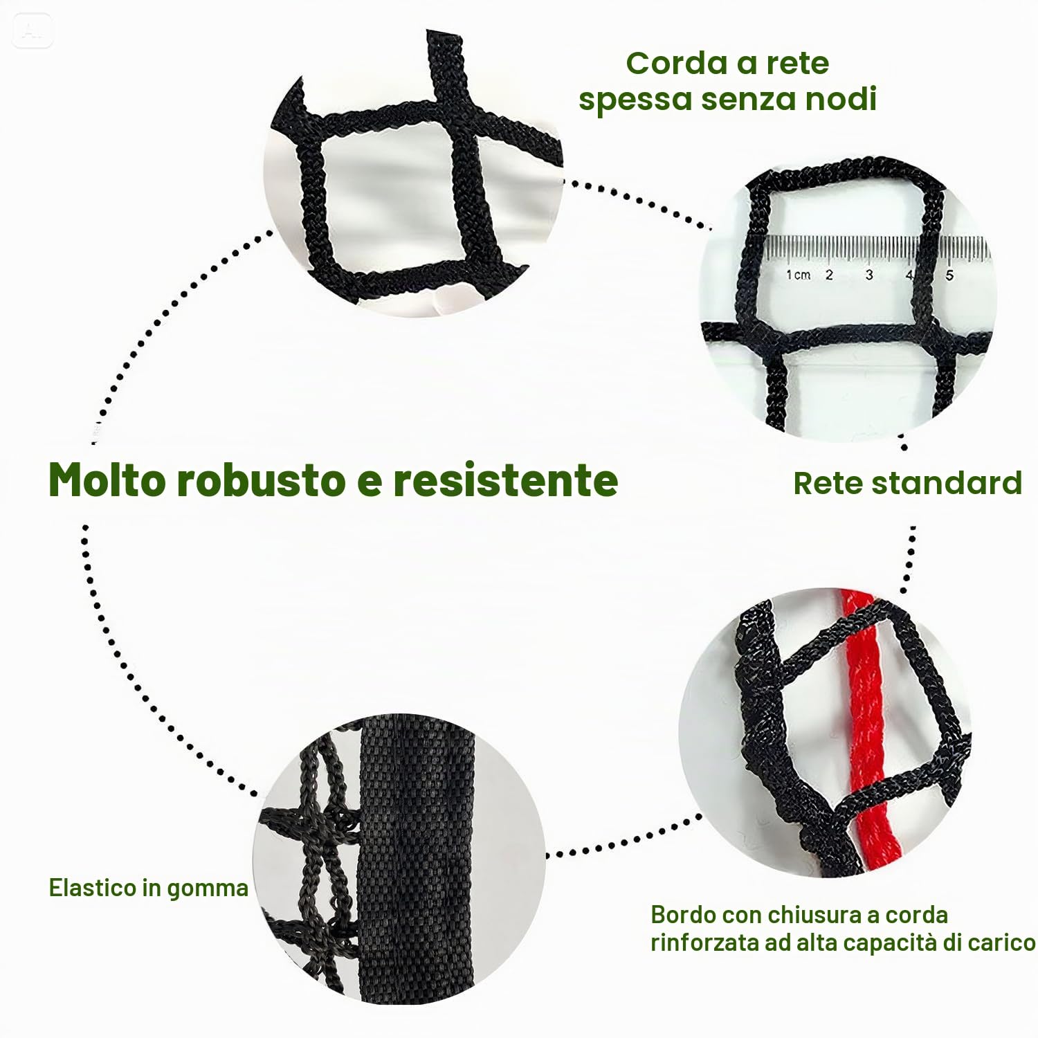 Rete da Fieno per Balle Rotond-Standard ø159cm, Rete Fieno Rotolo, Materiale morbido che protegge la bocca del cavallo, Prolunga il tempo di alimentazione,per nutrire e conservare il fieno per cavalli